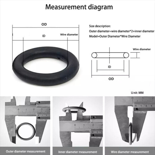 Δακτύλιος O-ring Kairuite Εξωτερικός δακτύλιος O Ø 5 - 60mm x Πάχος καλωδίου 3,5mm Δακτύλιος 2