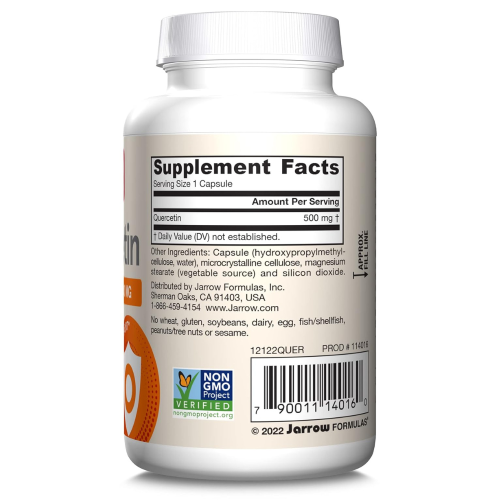 (100 Veggie Capsules) Jarrow Formulas Quercetin 500mg Veggie Capsules 1