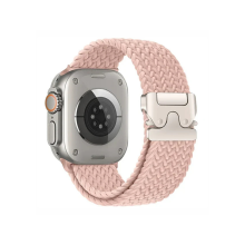 Braided Band Solo Loop For Apple watch Ultra2 Parachute button strap pink sand