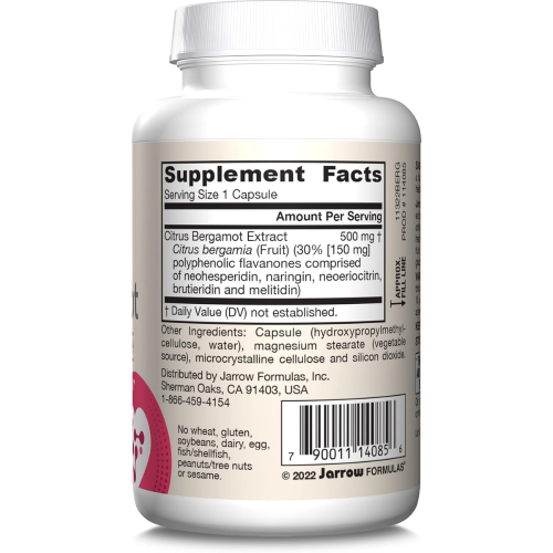 Jarrow Formulas, Citrus Bergamot, 60 Veggie Capsules 1