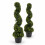 Oypla Oypla Set of 2 Artificial Topiary Boxwood Spiral Trees 80cm 2