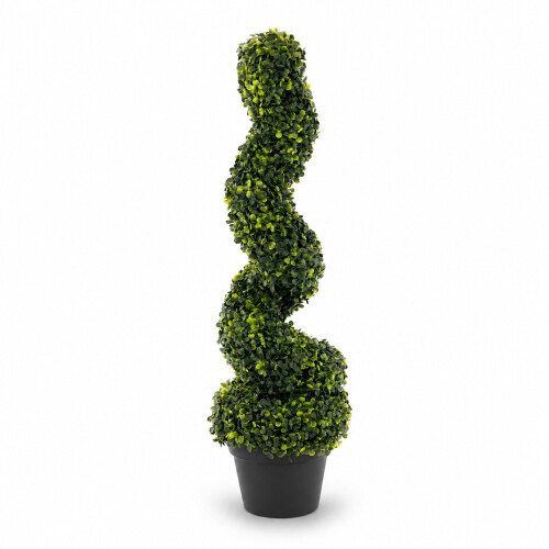 Oypla Oypla Set of 2 Artificial Topiary Boxwood Spiral Trees 80cm 2