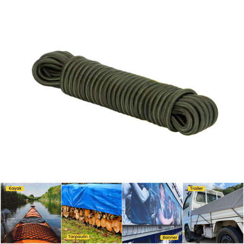 25ft Strong Elastic Bungee Shock Cord Kayak Stretch-2 pack 2