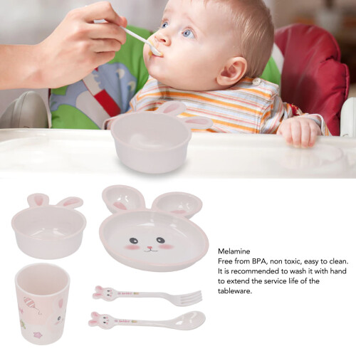 Toddler Dinner Set Cute Divided Plate 2