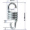 2 Pcs Silver Spring Hammock Hanging Chair Spring, 7mm Thickness, 500kg Load Capacity 2