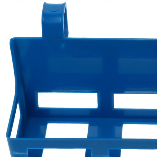 Supporto da balcone per fiori, in plastica blu, per appendere composizioni floreali, set da 2 pezzi 2