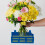 Supporto da balcone per fiori, in plastica blu, per appendere composizioni floreali, set da 2 pezzi 4