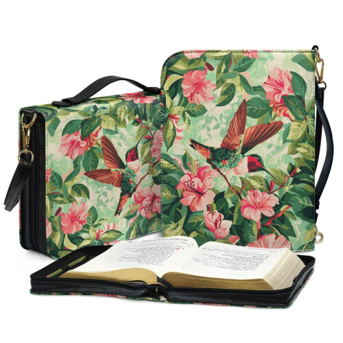 PU Leather Bible Cover with Handle and Strap – Medium 2