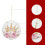 Pink Rose Ceramic Christmas Ornament with Crown 2-Side 4