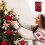 6 Velvet Christmas Baubles, 8cm Red Tree Ornaments 2