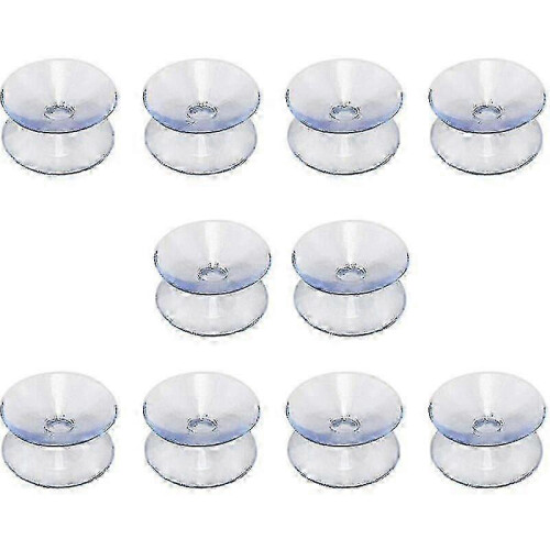 20mm Double Sided Suction Cups 10 Pack, Hookless for Glass Table Tops Mirror Non Slip
