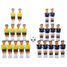22pcs Foosball Men Table Soccer Player Parts Yellow Royal Blue with Balls JU