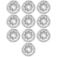 10Pcs 30mm Round Metal Clamping Washer Insulation Cover Heat Shield Lock for Car
