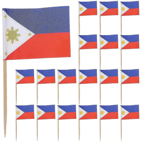 100pcs National Flag Toothpicks for Fruit Dessert Party Decor