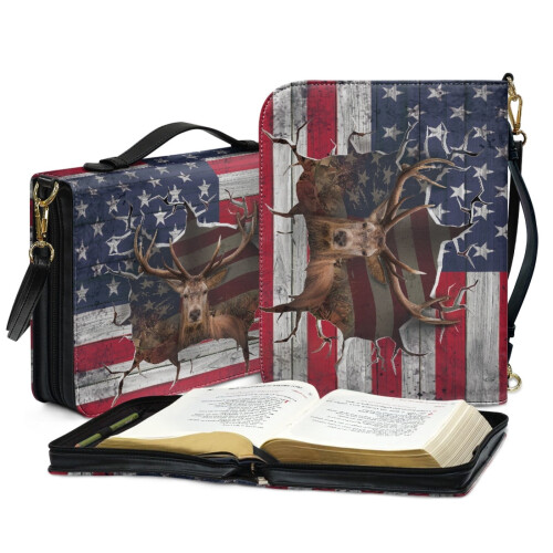 PU Leather Bible Cover with Detachable Strap 2