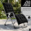 Zero Gravity Chair with Cushion & Pillow - Black 1