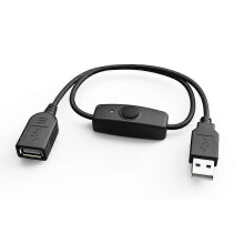 Switched USB A Female Male Extension Cable Lead Power ON/OFF Switch USB Data