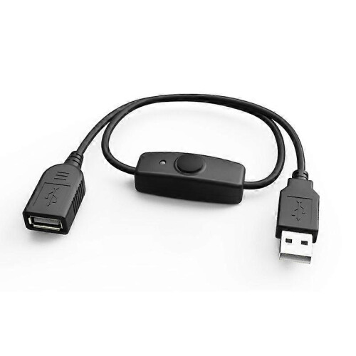 Switched USB A Female Male Extension Cable Lead Power ON/OFF Switch USB Data
