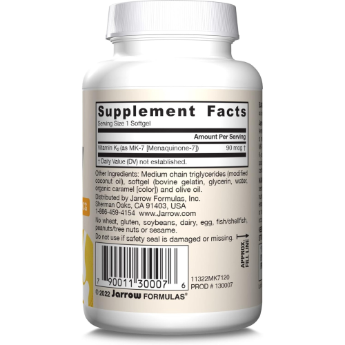 Jarrow Formulas, MK-7, 90 mcg, 90 Softgels 1