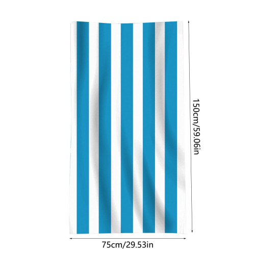 Striped Beach Towel 75x150cm Oversized Thick Colorful 2