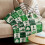Κουβέρτα Fleece από φανέλα Shamrock 40x50 ίντσες, πράσινη καρό 3