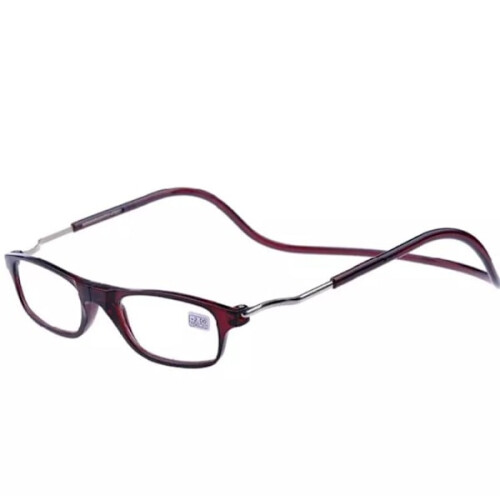 Verstelbare leesbril (magnetisch) bordeauxrood +1 1