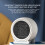 Ηλεκτρική θερμάστρα γραφείου Giyblacko1200W/800W, Φορητή μίνι θερμάστρα χώρου με 7