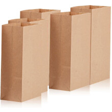 100 X Brown Paper Bags, Large Kraft Paper Bags With Bottom, Gift Bags For