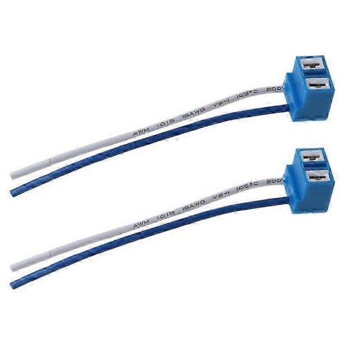 2Pcs H7 Connector Female Ceramic Socket Halogen Bulb Socket Car Bulb Lamp Adapter with Wire Harness