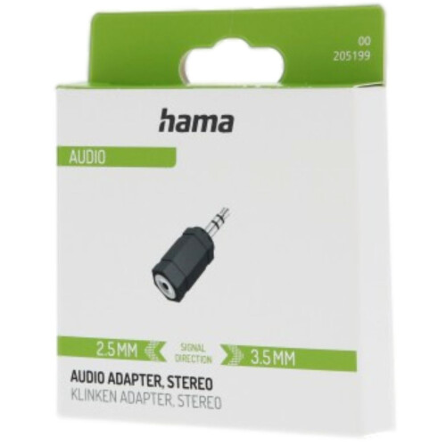 Hama Adapter 3,5mm Klinken-Stecker - 2,5mm Klinken-Kupplung Stereo 2