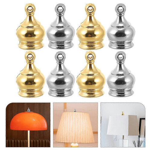 Lamp Finials Zinc Alloy Decorative Knobs for Lampshade Holder, Assorted Colours, 8-Piece Set 2