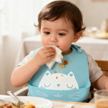 Oil Proof Cat Baby Feeding Bib