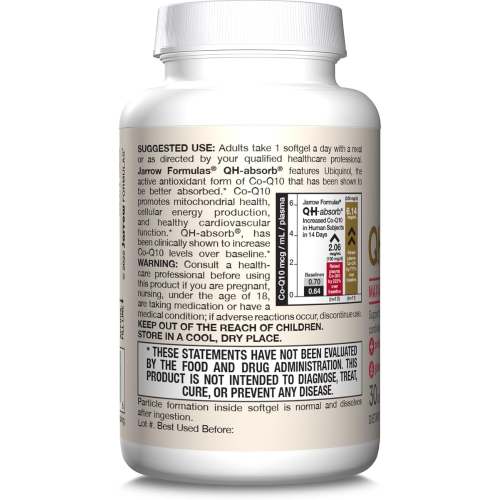 Jarrow Formulas, Ουβικουϊνόλη, QH-Absorb, Max Absorption, 200 mg, 60 Softgels 2