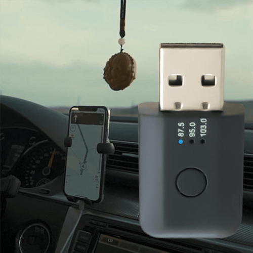 2X Δέκτης πομπού Bluetooth5.1FM αυτοκινήτου, κλήσεις handsfree, μίνι USB, κιτ αυτοκινήτου Bluetooth, 2