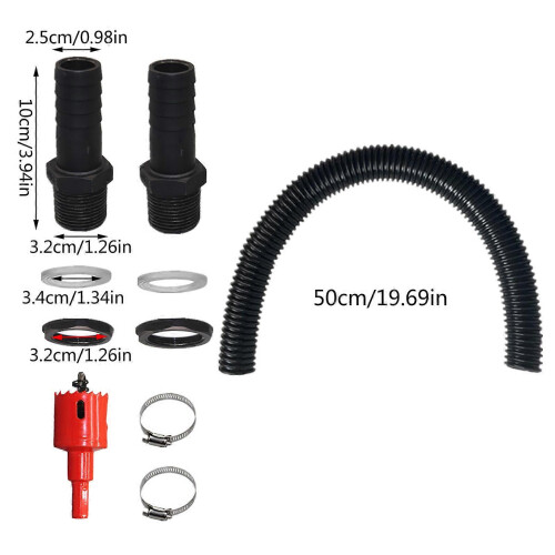 Rainwater Diverter Kit with 50cm Hose for Linking Multiple Water Butts 2