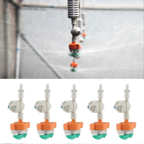 Rotary Sprinkler 5pcs, Antidrip Hanging Garden Irrigation Micro Drip Fitting 1