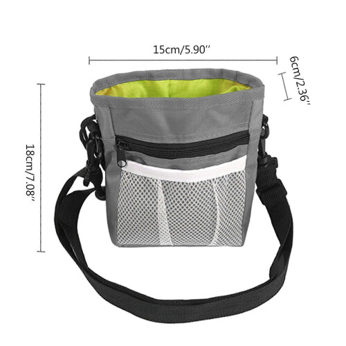 Adjustable Dog Treat Pouch for Walking with Zipper and Drawstring Pockets, Belt Loop 2