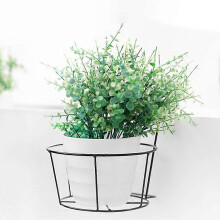 Estante colgante de hierro negro para macetas de balcón, soporte de almacenamiento de 5 niveles para plantas, 16x13x9cm