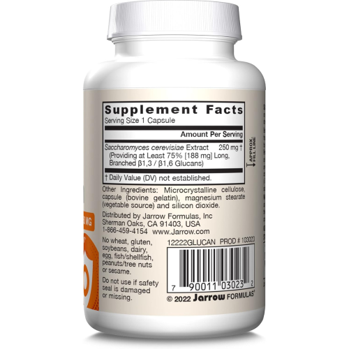 Jarrow Formulas, Βήτα Γλουκάν, 250 mg, 60 Φιαλίδια 1