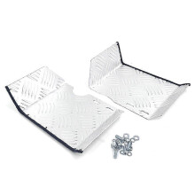 Motorcycle accessories including foot boards, braces, ankle pads, and side bars for Suzuki LT50