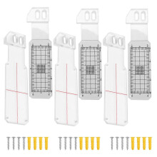 3 Pcs Crack Monitoring Record, Acrylic Corner Tell-Tale Monitor,Tell-Tale Crack Monitoring Device,Me