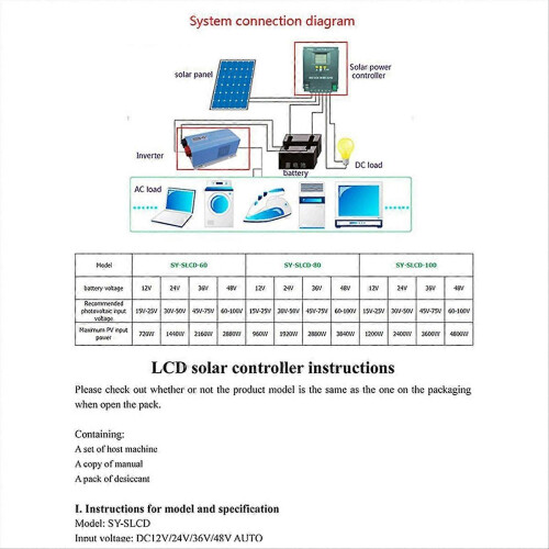 100A MPPT Solar Charge Controller 12V 24V 36V 48V Battery System Auto,PV Solar Panel Regulator