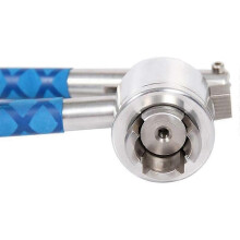 Pinza crimpatrice per fiale con tappo a scatto da 13 mm, inclusi i componenti di tenuta.