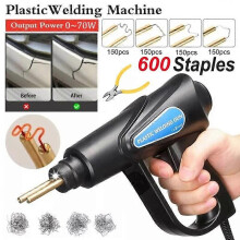 Plastic Repair Kit Hot Stapler Car Bumper Fender Fairing Welder Gun & 600 Staple