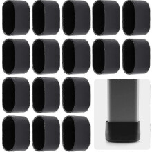 16 Pcs Chair Leg Caps Floor Protection Plastic Covers for Folding Oval Tube Chairs