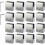 16 Pcs Adjustable Stainless Steel Square Glass Clamps 1