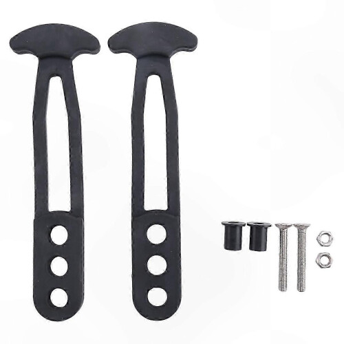 Telescoping Ladder Accessories: 2 Pack Adjustable Rubber Strap with 3-Hole Lock for Pontoon Boarding