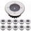 10-Pack Solar LED Pathway Lights, IP65 Waterproof, Cool White Round Garden Ground Lighting System 1