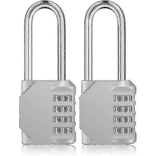 Padlock Digital Long Shackle. 4 Digit Combination Lock, Long, Weatherproof