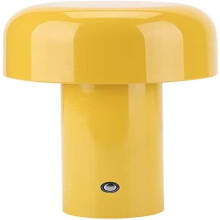 Lampe de table champignon LED sans fil, rechargeable et tactile, avec 3 niveaux de luminosité, idéale pour la chambre et le bureau.